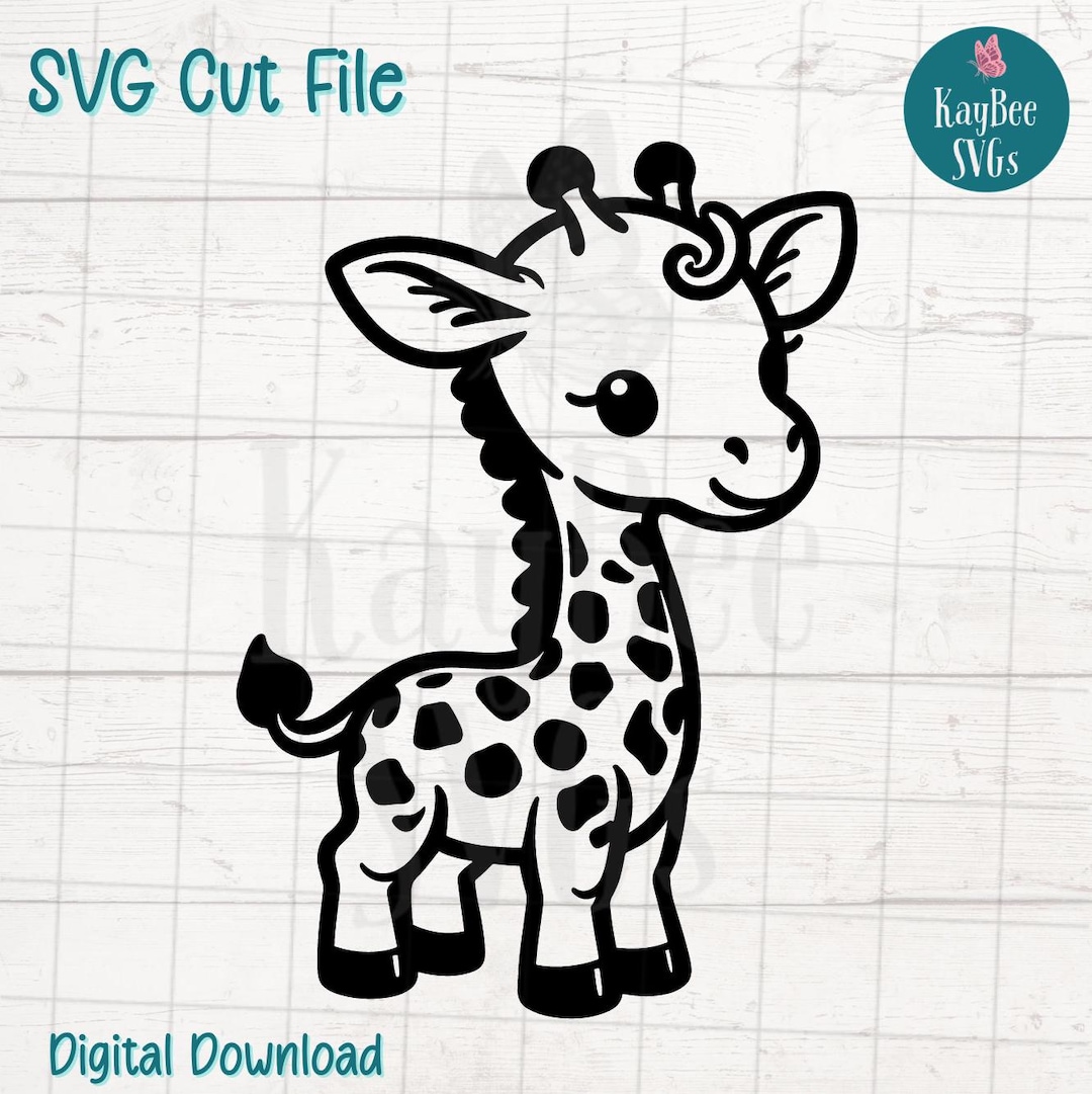 Baby Giraffe SVG PNG Cut File for Cricut, Silhouette, Sublimation ...