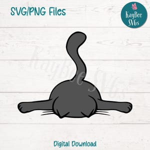 Exhausted Cat SVG PNG Cut Files for Cricut, Silhouette Digital Download, Laser Engraving, Sublimation Printable, Commercial Use Clipart