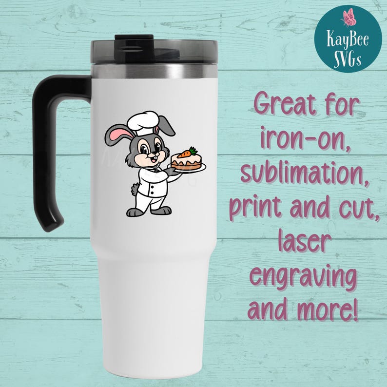 Chef Bunny SVG PNG Clipart Cut Files for Cricut, Silhouette, Laser ...