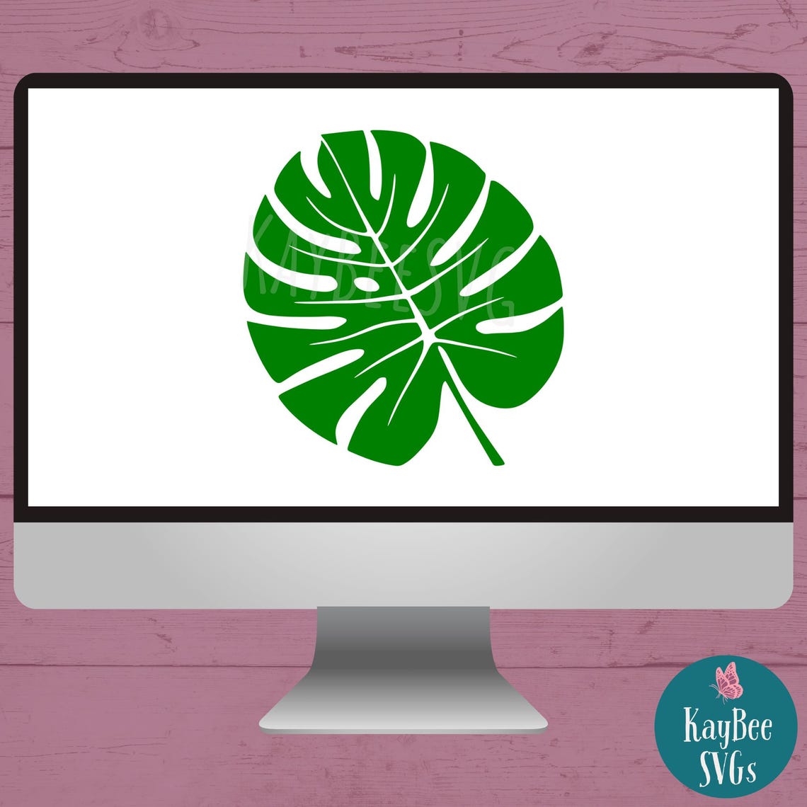 Monstera Leaf SVG PNG Clipart Cut Files for Cricut, Silhouette, Laser ...
