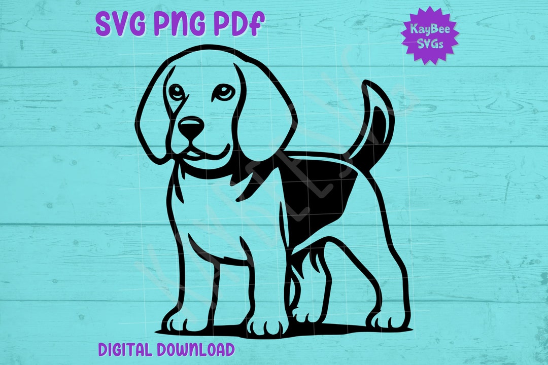 Beagle Dog SVG PNG PDF Clipart Digital Cut File Download for Etsy