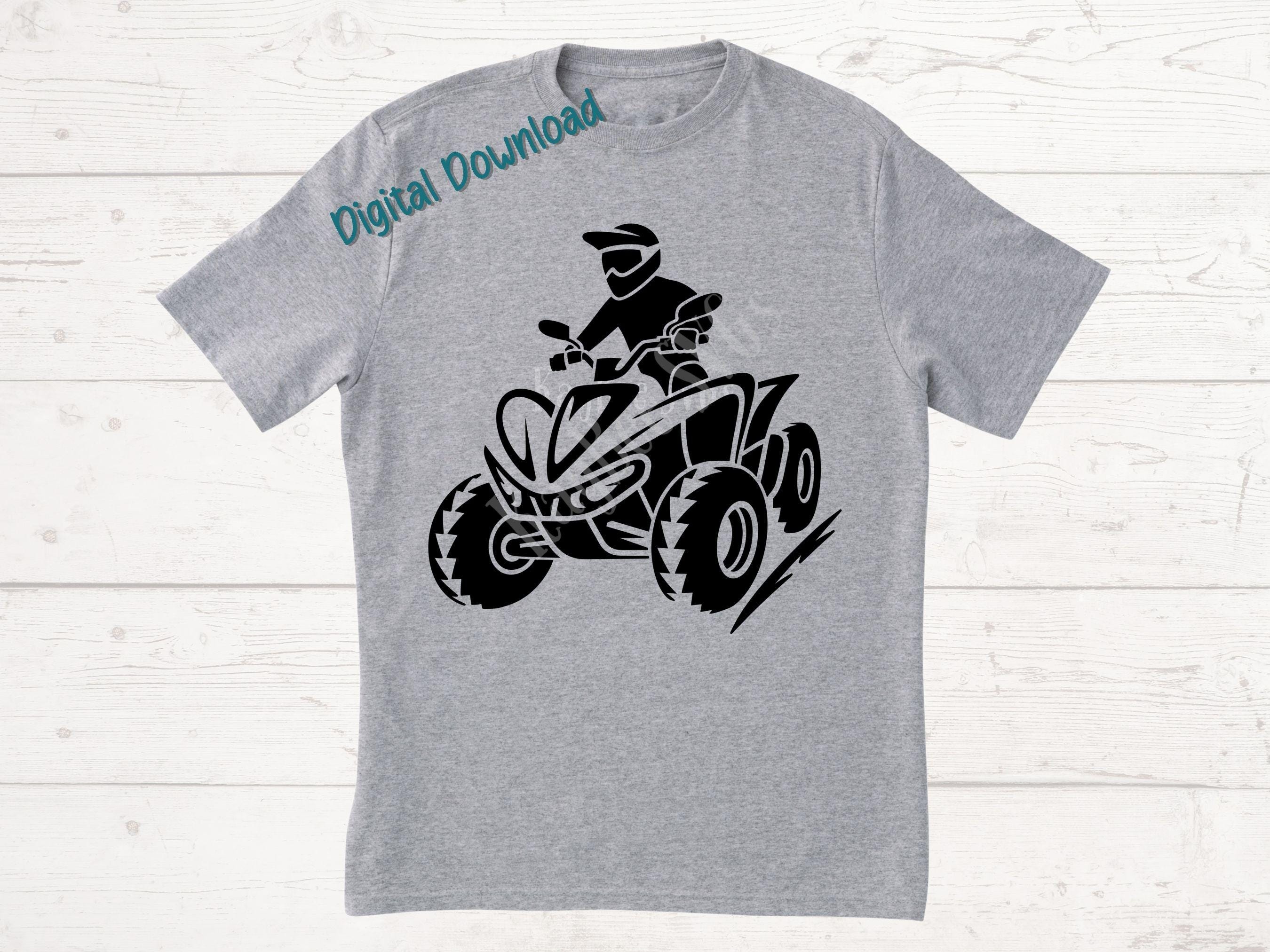 Rider on ATV Quad Bike SVG PNG Clipart Cut Files for Cricut, Silhouette ...