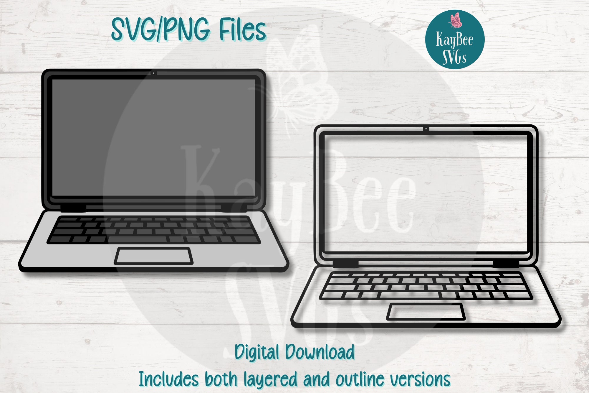 Laptop Computer SVG PNG Cut Files: Cricut & Silhouette (digital) - Etsy
