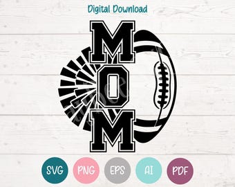 Cheer Mom Football SVG, PNG, Cricut, Silhouette (Digital Download)