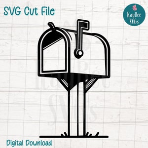 Fichier de coupe SVG boîte aux lettres pour Cricut, Silhouette, téléchargement numérique, clipart imprimable, tout usage commercial, clipart, contour au pochoir laser