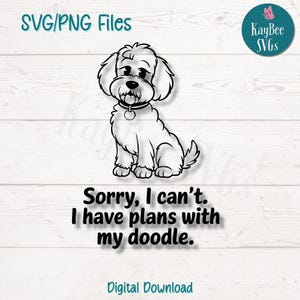 Divertenti file SVG PNG di Goldendoodle tagliati per Cricut, Silhouette download digitale, incisione laser, stampabile a sublimazione, clipart per uso commerciale