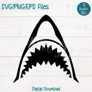 サメの歯のSVG PNGカットファイル（Cricut、Silhouetteデジタルダウンロード、レーザー彫刻、昇華印刷、商用利用可）