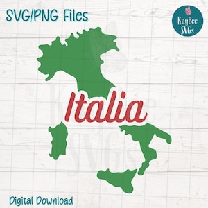 Italië kaart SVG PNG-bestand knippen voor Cricut, silhouet, sublimatie, lasergravure, afdrukbare clipart, Italiaanse reizen landkunst