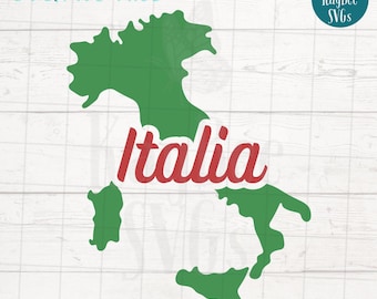 Italy Map SVG, PNG Cut File, Travel Clipart (Digital)