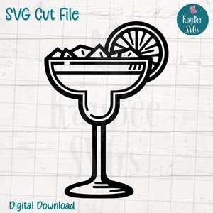 Margarita Cocktail SVG File di taglio digitale per Cricut, Silhouette, Incisione, Sublimazione, Arte stampabile, T-Shirt, Pressa per tazze - Uso commerciale