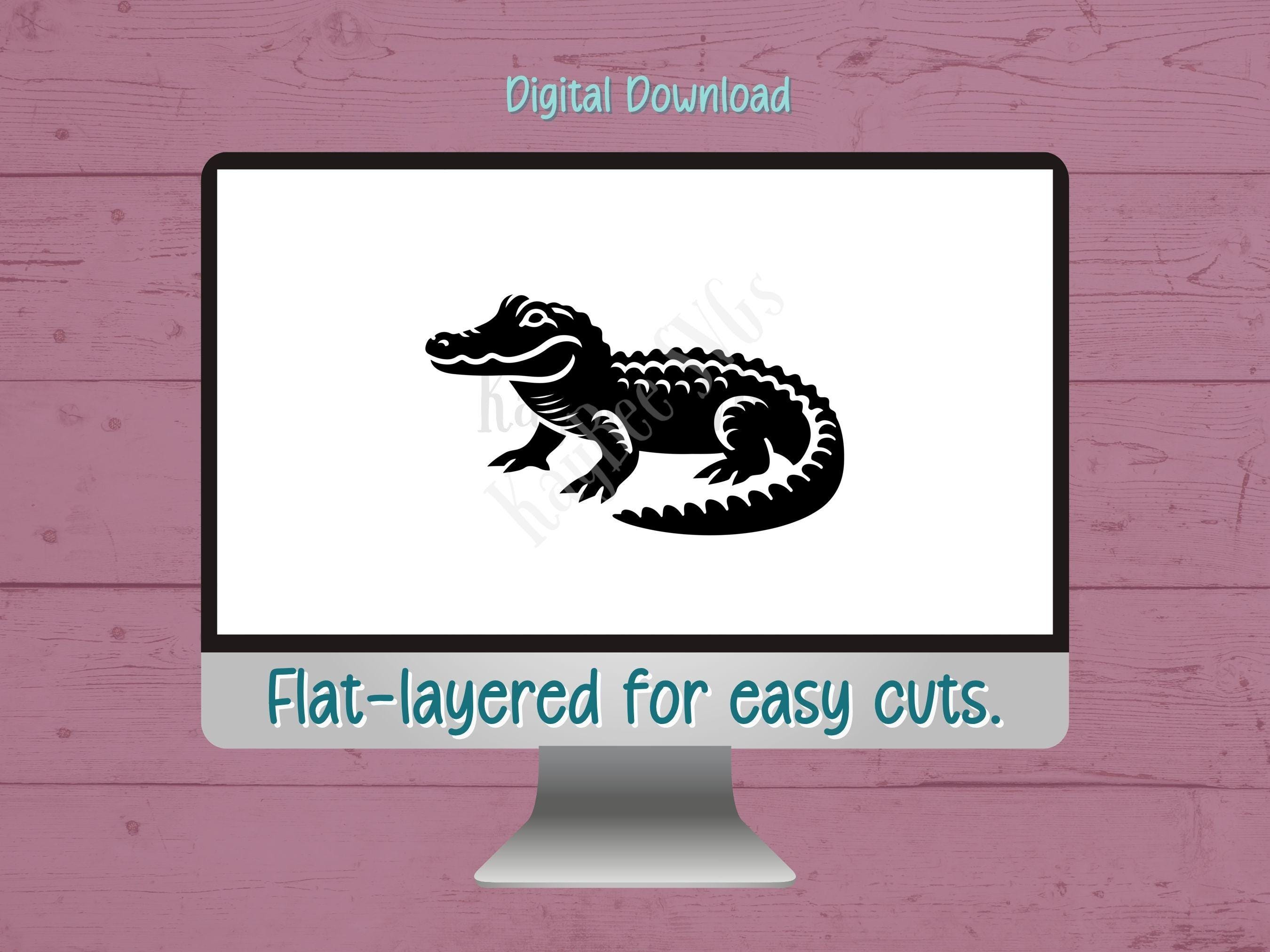 Alligator SVG PNG Clipart Cut Files for Cricut, Silhouette, Laser ...