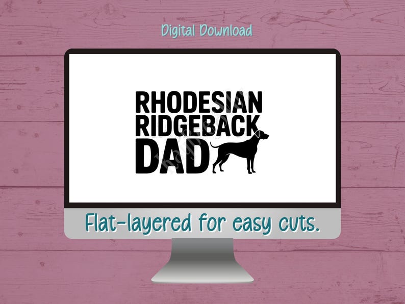 Ridgebacks Computer Rhodesian Ridgeback Dad SVG PNG Clipart Cut Files for Cricut ...