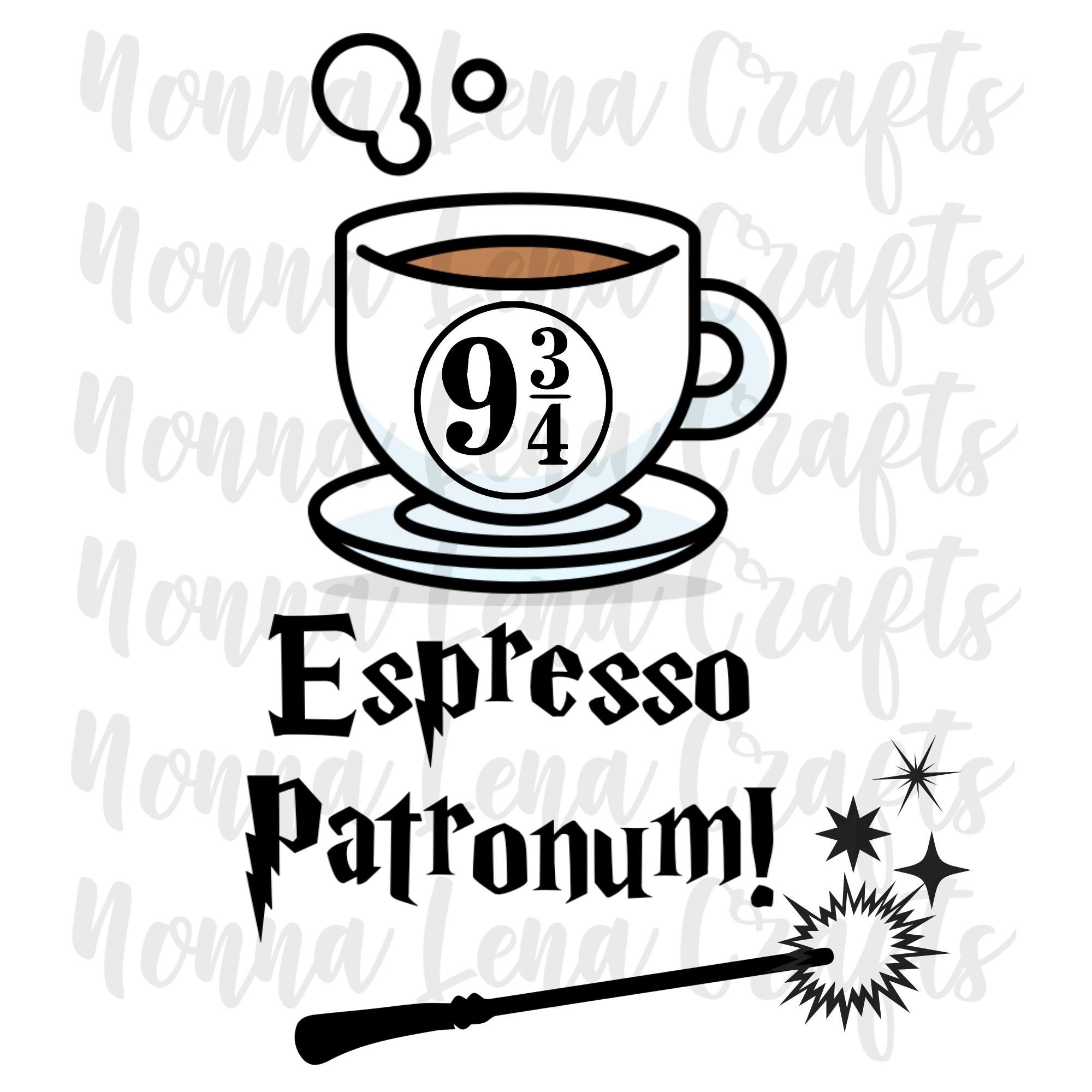 Harry P Espresso Patronum Svg Png Clipart Cut File Etsy