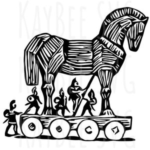 Troian Pferd SVG PNG JPG Clipart Digital Cut Datei-Download für Cricut Silhouette Sublimation druckbare Kunst - kommerzielle Nutzung