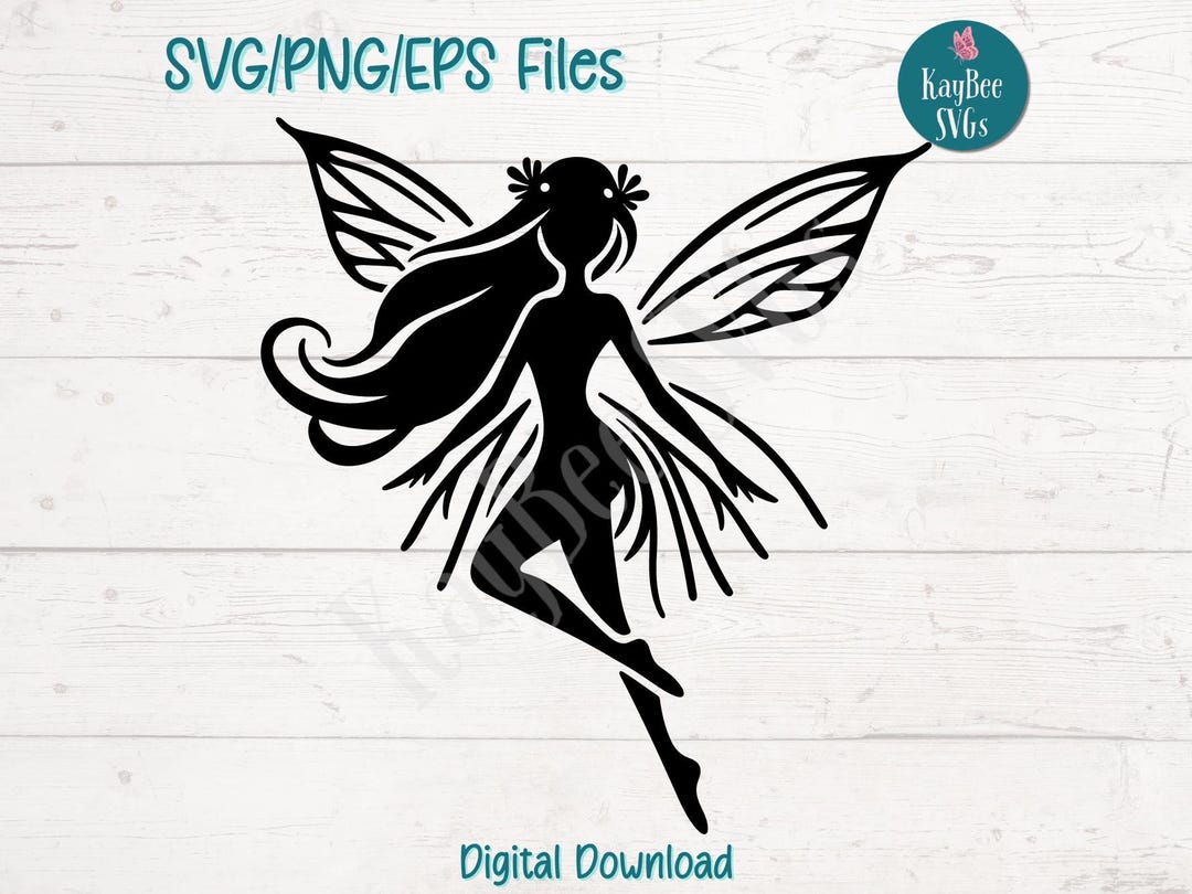 Fairy SVG PNG Magical Creature Clipart for Fantasy and Whimsical Crafts ...