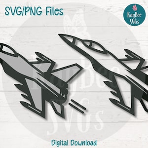 Air Force Fighter Jet SVG | PNG Cut Files for Cricut, Silhouette, Digital Download, Printable Clipart, Commercial Use Clip Art, Sublimation