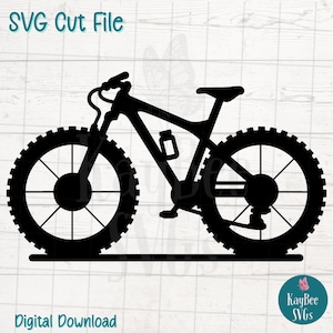 Mountain Bike SVG File di taglio digitale per Cricut, Silhouette, incisione, sublimazione, arte stampabile, magliette, pressa per tazze - Uso commerciale
