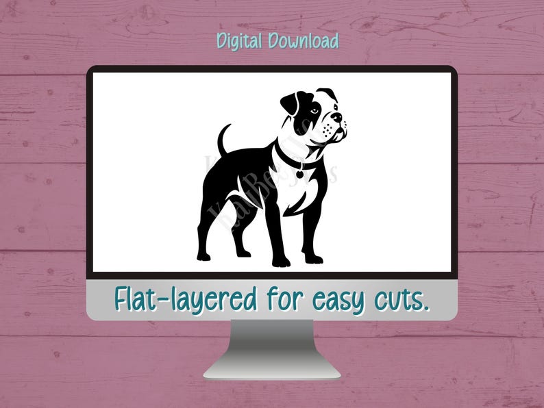 American Bulldog SVG PNG Clipart Cut Files for Cricut, Silhouette ...