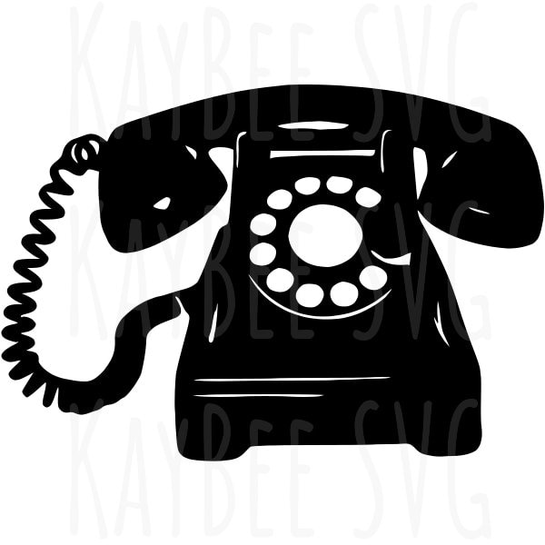 Antique Telephone Rotary Phone SVG PNG JPG Clipart Digital Cut File Download for Cricut Silhouette Sublimation Printable - Commercial Use