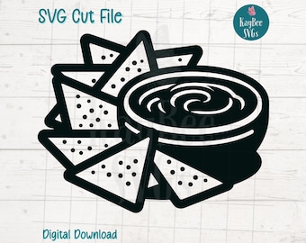 Chips and Salsa SVG Cut File, T-Shirt, Mug Press (Digital Download)