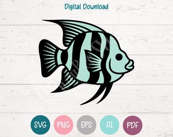 Filigree Angelfish SVG Cut Files (svg Dxf Png Eps Jpeg) Silhouette ...