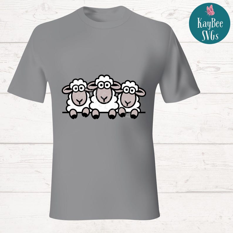 Peeking Sheep SVG PNG Clipart Cut Files for Cricut, Silhouette, Laser Engraving, Sublimation (Digital) image 4