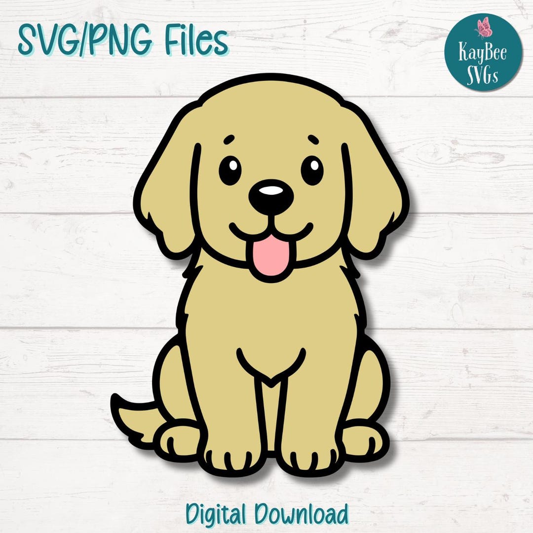 Buy Golden Retriever Clipart, SVG PNG Cut File (digital Download ...