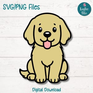 Golden Retriever SVG PNG Cut File for Cricut, Silhouette, Sublimation, Laser Engraving, Printable Clipart, Cute Dog Lover Art
