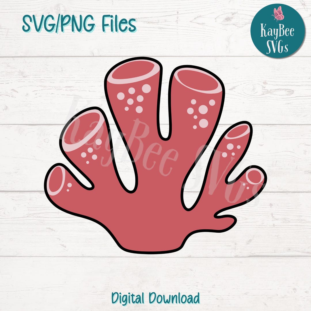Coral SVG PNG Cut Files for Cricut, Silhouette Digital Download, Laser ...