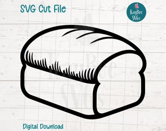 Bread Loaf SVG Digital Cut File for Cricut, Silhouette, Engraving, Sublimation, Printable Art, T-Shirt, Mug Press - Commercial Use