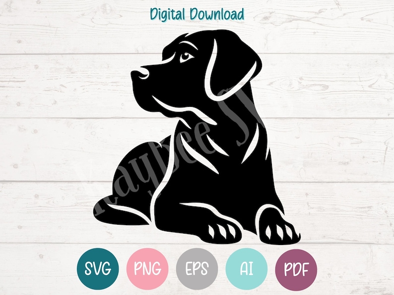Black Lab SVG PNG Clipart Cut Files for Cricut, Silhouette, Laser ...
