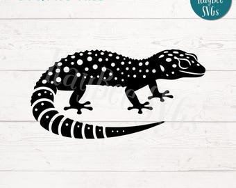 Leopard Gecko SVG PNG Cut Files: Cricut & Silhouette (Digital)