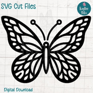Butterfly SVG PNG Cut Files for Cricut, Silhouette Digital Download, Laser Engraving, Sublimation Printable, Commercial Use Clipart