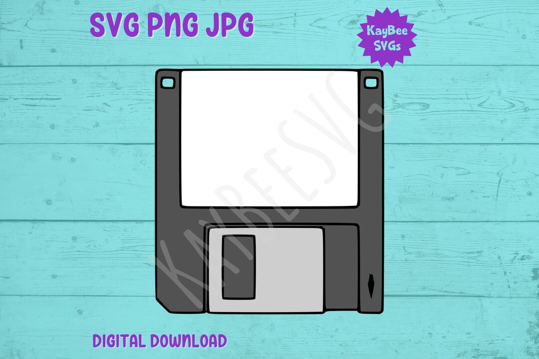 Floppy Disk SVG PNG Jpg Clipart Digital Cut File Download for Cricut