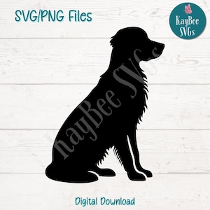 Golden Retriever Silhouette SVG PNG Dog Outline Clipart for Pet Lover Crafts | Cut Files for Cricut, Silhouette, Laser Engraving, Printable