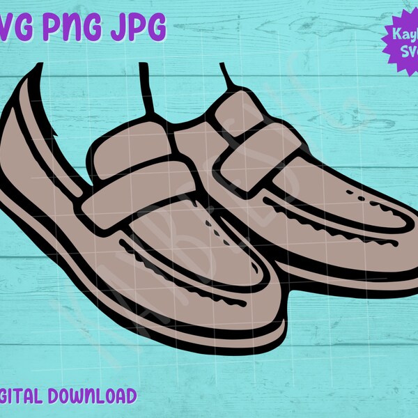 Moccasin Slippers House Shoes SVG PNG JPG Clipart Digital Cut File Download for Cricut Silhouette Sublimation Printable - Commercial Use