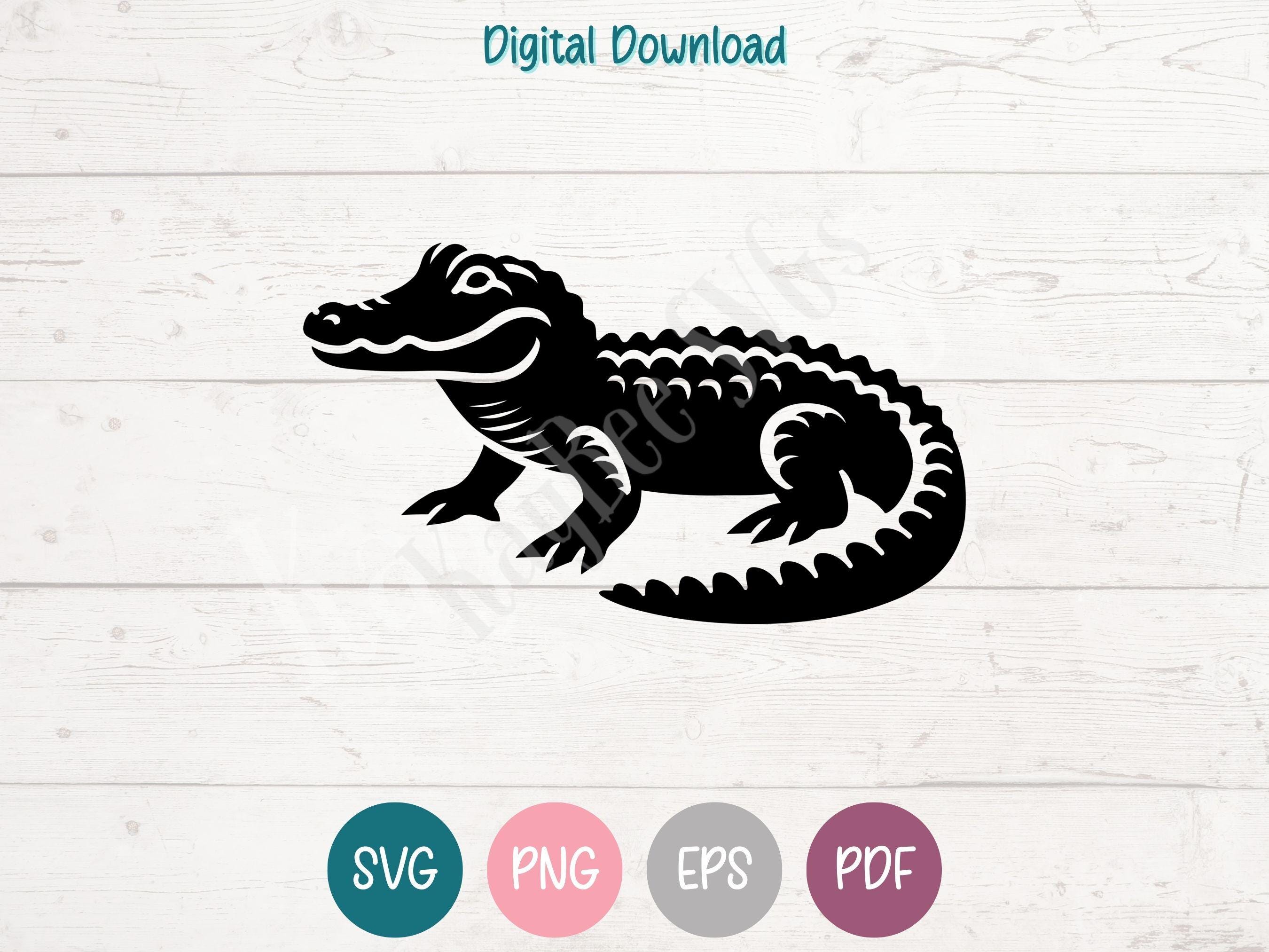 Alligator SVG PNG Clipart Cut Files for Cricut, Silhouette, Laser ...