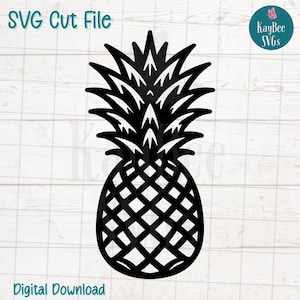 Ananas SVG PNG Tropische Früchte Clipart für Sommer und Strand Handwerk | Cut-Datei für Cricut, Silhouette, Lasergravur, Sublimation, Druck