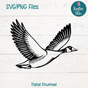 Arquivos de corte SVG PNG do Flying Goose para Cricut, download digital do Silhouette, gravação a laser, impressão por sublimação, clipart para uso comercial