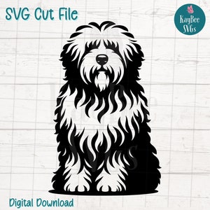 File di taglio digitale SVG Old English Sheepdog per Cricut, Silhouette, incisione, sublimazione, arte stampabile, maglietta, pressa per tazze - uso commerciale