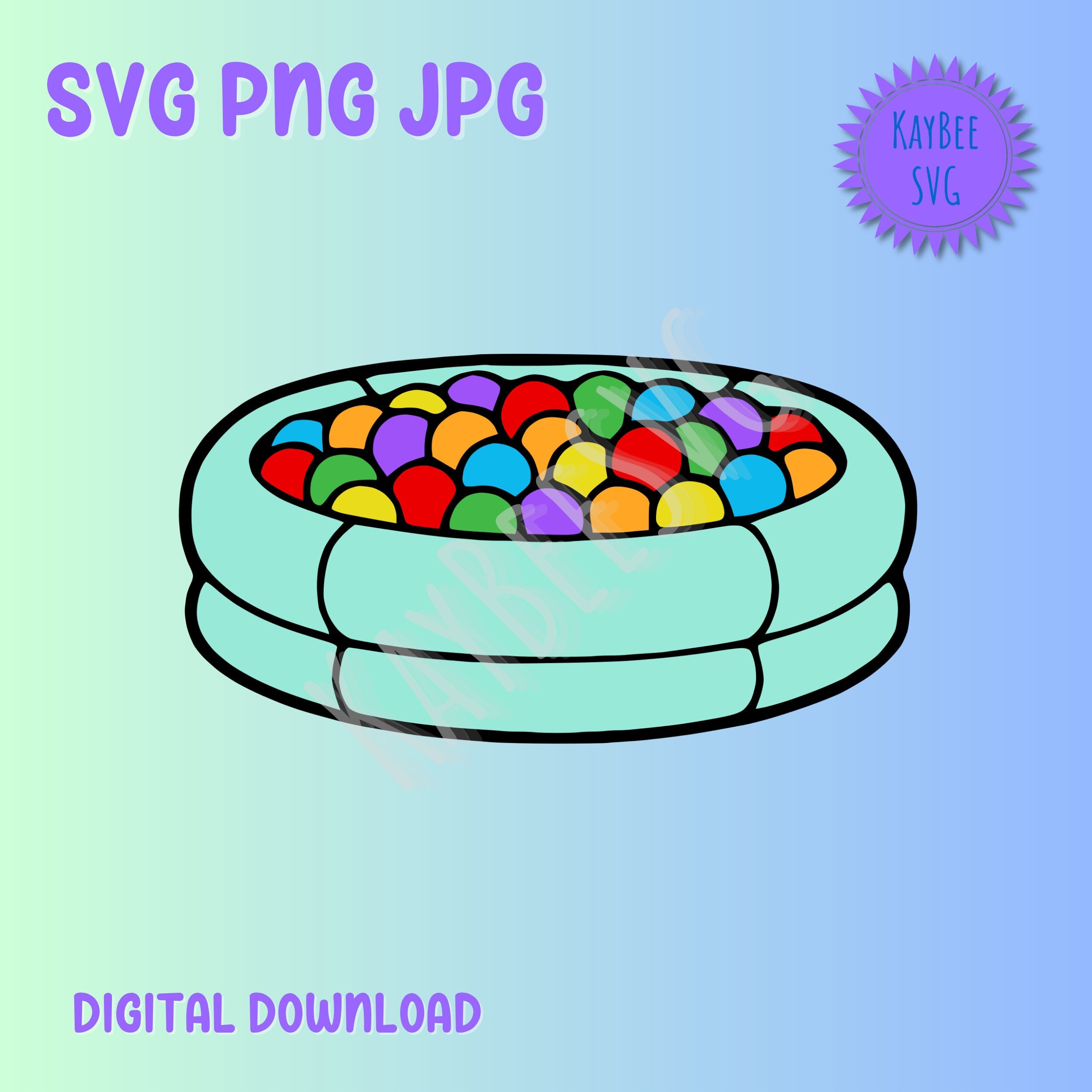 Toy Ball Pit SVG PNG Clipart Digital Cut File Download for Etsy Australia