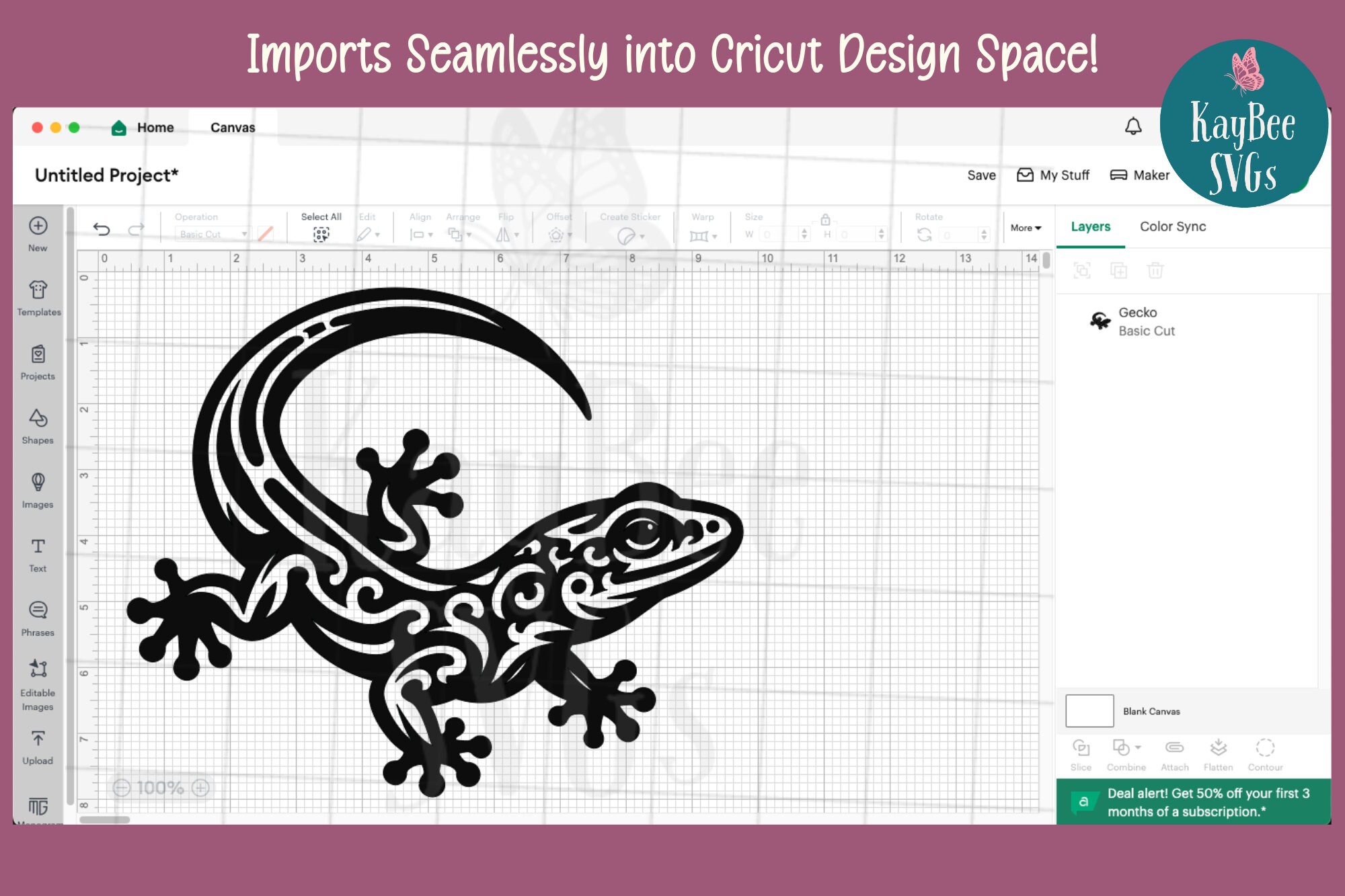 Gecko SVG PNG Clipart Cut Files for Cricut, Silhouette, Laser Engraving ...