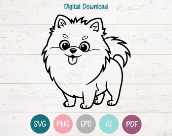 覗いているポメラニアン SVG、ポメラニアン犬 PNG、ポメラニアンの