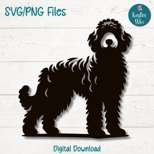Goldendoodle SVG PNG Cut Files for Cricut, Silhouette Digital Download, Laser Engraving, Sublimation Printable, Commercial Use Clipart