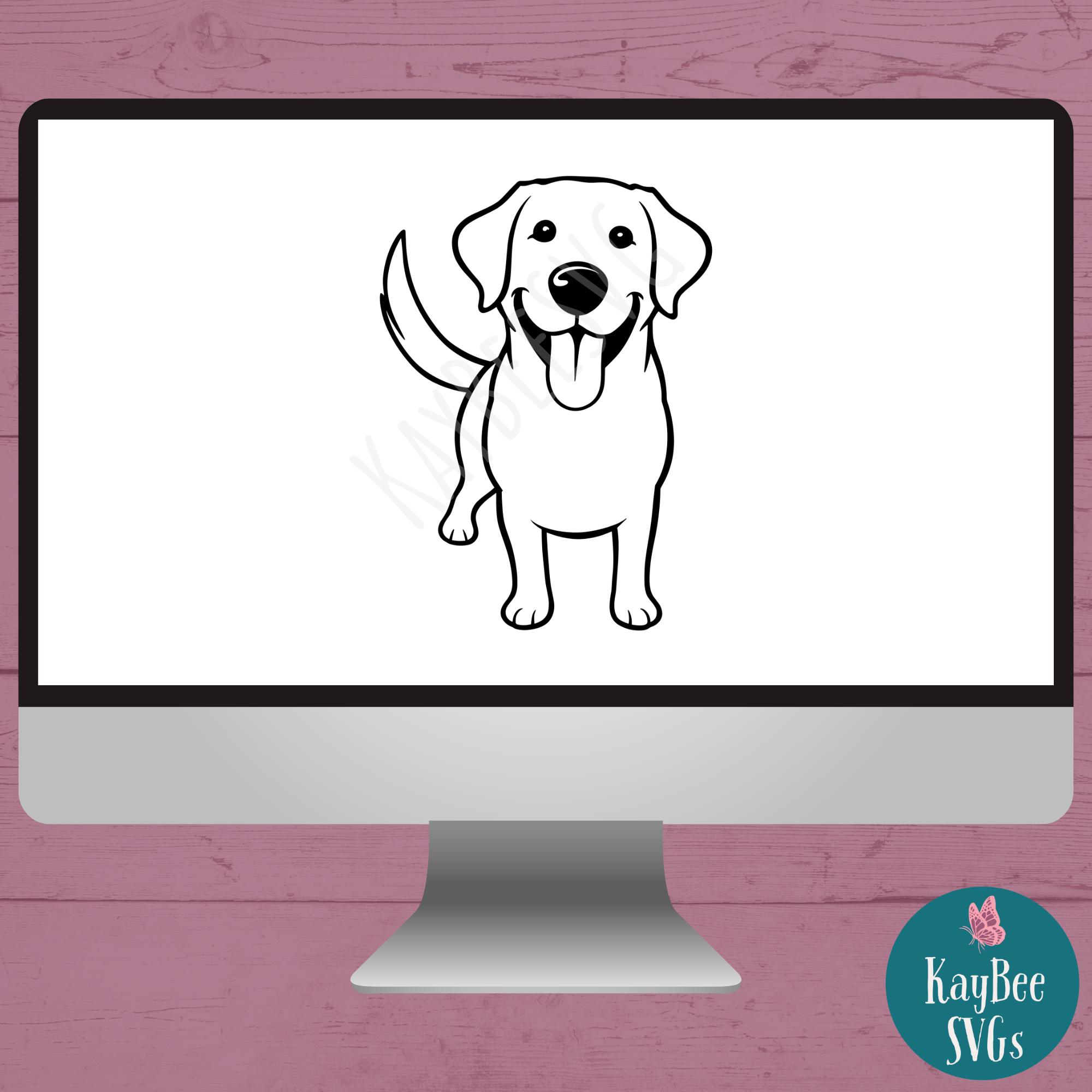 Labrador Dog SVG PNG Clipart Cut Files for Cricut, Silhouette, Laser ...