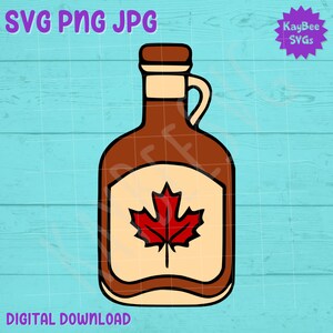 Ahornsirup SVG PNG JPG Clipart Digital Cut Datei-Download für Cricut Silhouette Sublimation druckbare Kunst-kommerzielle Nutzung