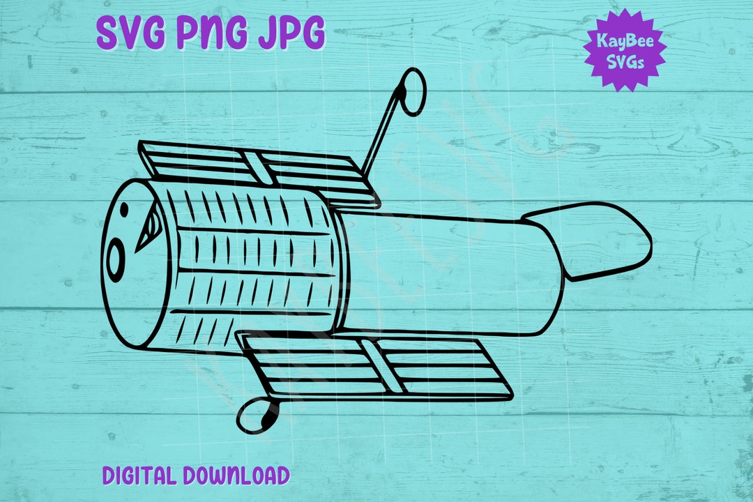 Hubble Space Telescope SVG PNG JPG Clipart Digital Cut File Download ...