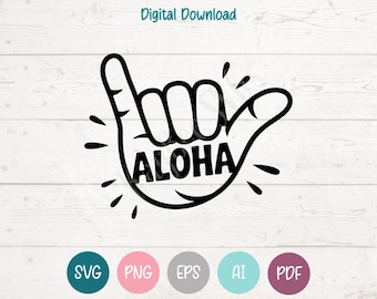 Buy SHAKA HAND SVG Aloha Hand Hawaii Hawaiian Aloha Sign Png