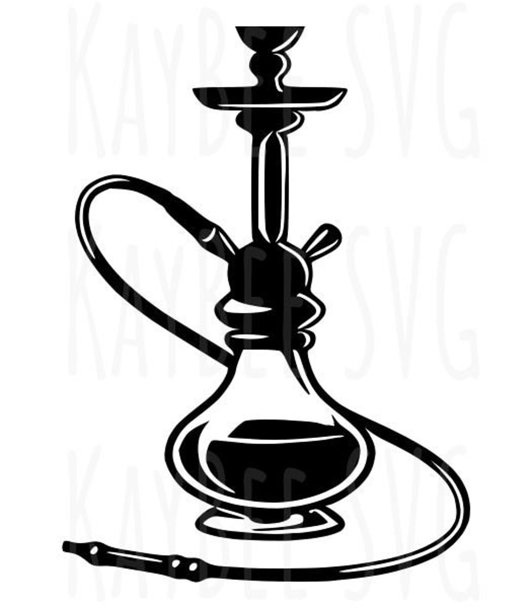 Hookah SVG PNG JPG Clipart Digital Cut File Descargar para Cricut