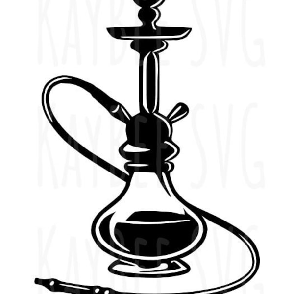 Hookah SVG PNG JPG Clipart Digital Cut File Download for Cricut Silhouette Sublimation Printable Art - Commercial Use